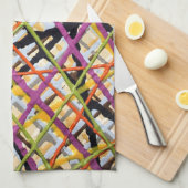 Haystack in Paarse keukenhanddoek (Quarter Fold)