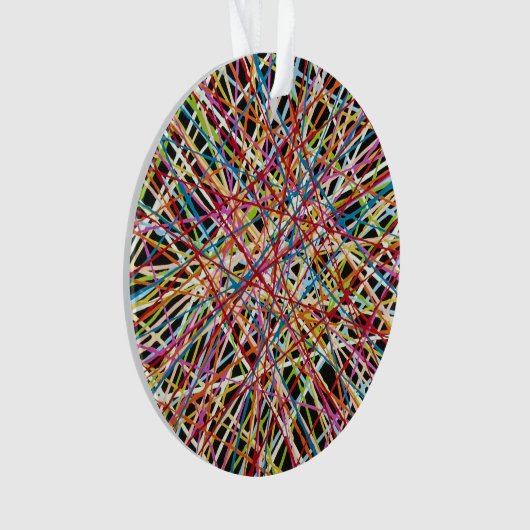 Haystack in rood acryl Ornament (voorkant)
