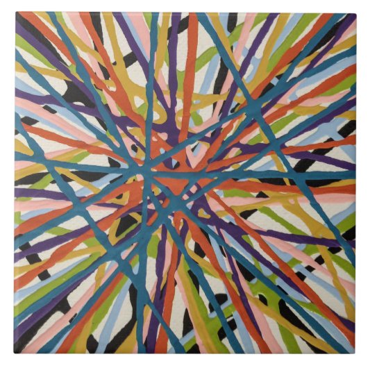 Haystack in wit 6 x 6 keramische Tegel Tegeltje (Voorkant)