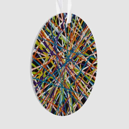 Haystack in zwart acryl Ornament (voorkant)