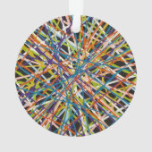 Haystack in zwart acryl Ornament (achterkant)