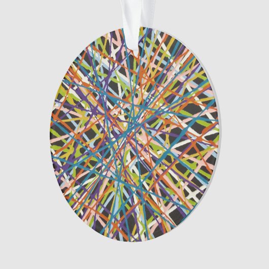 Haystack in zwart acryl Ornament (voorkant)