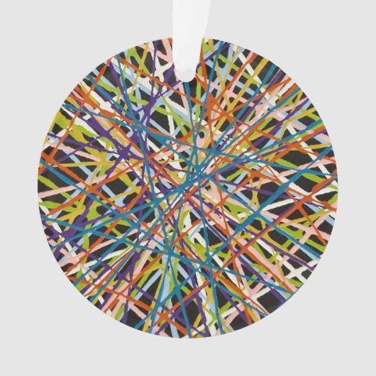 Haystack in zwart acryl Ornament (voorkant)