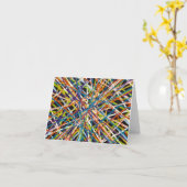 Haystack in Zwart Blank Notecard Kaart (Gele Bloem)