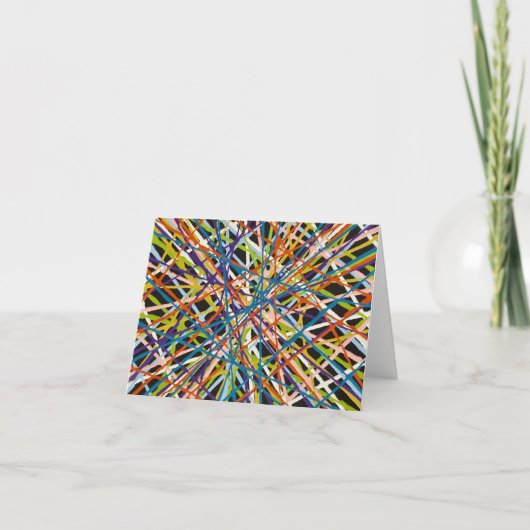 Haystack in Zwart Blank Notecard Kaart (Voorkant)