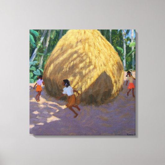 Haystack Kerala Canvas Afdruk (Voorkant)