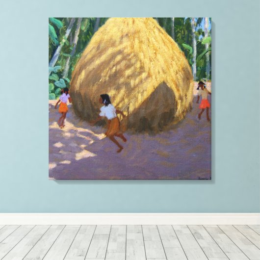 Haystack Kerala Canvas Afdruk (Insitu (Houten vloer))