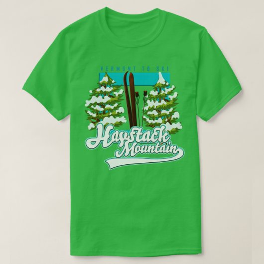 Haystack Mountain Vermont USA Ski T-shirt (Design voorkant)