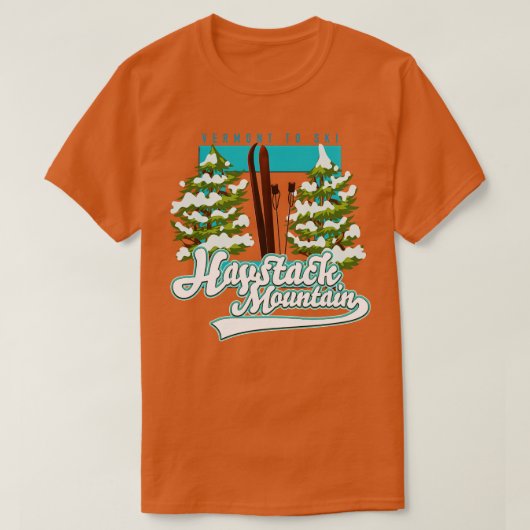 Haystack Mountain Vermont USA Ski T-shirt (Design voorkant)