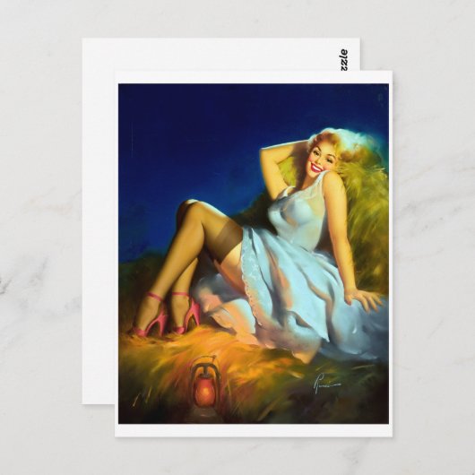 Haystack Pin Up Briefkaart (Voorkant / Achterkant)