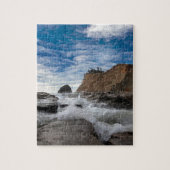 Haystack Rock aan de kust van Cape Kiwanda Oregon Legpuzzel (Verticaal)