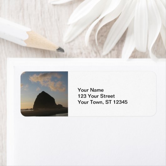 Haystack Rock, Cannon Beach Etiket (Insitu)