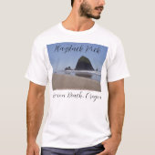 Haystack Rock, Cannon Beach, Oregon Hoodie T-shirt (Voorkant)