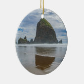 Haystack Rock, Cannon Beach, Oregon Keramisch Ornament (Rechts)
