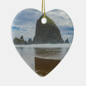 Haystack Rock, Cannon Beach, Oregon Keramisch Ornament (Rechts)