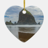 Haystack Rock, Cannon Beach, Oregon Keramisch Ornament (Voorkant)
