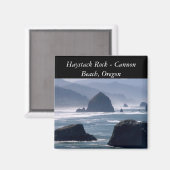 Haystack Rock - Cannon Beach Oregon Magnet (Voorkant / Achterkant)