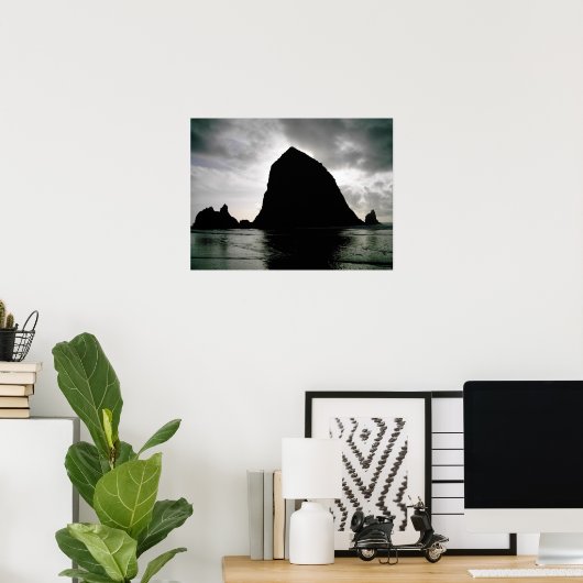 Haystack Rock-Cannon Beach, Oregon Poster (Thuiskantoor)