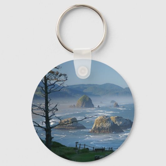 Haystack Rock, Cannon Beach, Oregon Sleutelhanger (Voorkant)