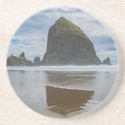Haystack Rock, Cannon Beach, Oregon Zandsteen Onderzetter (Voorkant)