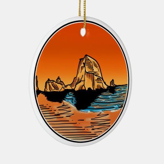 Haystack Rock Cannon Beach Ornament (Rechts)