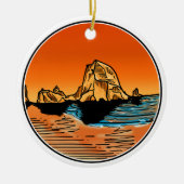 Haystack Rock Cannon Beach Ornament (Voorkant)