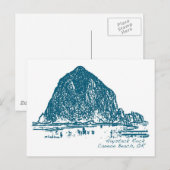 Haystack Rock Illustration Briefkaart (Voorkant / Achterkant)