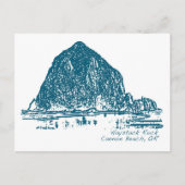 Haystack Rock Illustration Briefkaart (Voorkant)