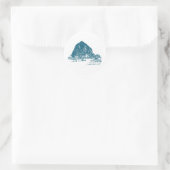 Haystack Rock Illustration Ronde Sticker (Tas)