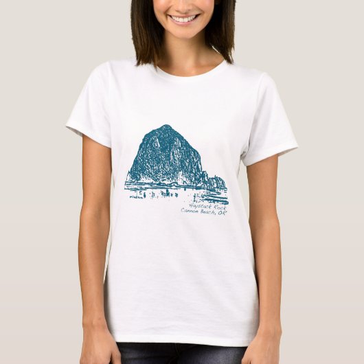Haystack Rock Illustration T-shirt (Voorkant)