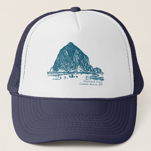 Haystack Rock Illustration Trucker Pet (Voorkant)