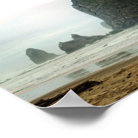 Haystack Rock in Cannon Beach Poster (Hoek)