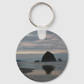 Haystack Rock in Cannon Beach Sleutelhanger (Voorkant)