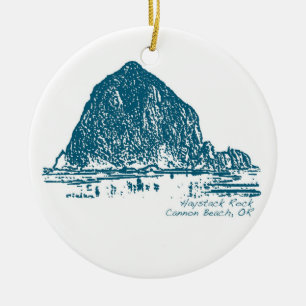 Haystack Rock Kerstannament Keramisch Ornament