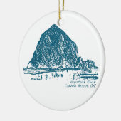 Haystack Rock Kerstannament Keramisch Ornament (Links)