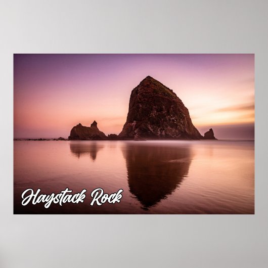 Haystack Rock, Kust van Oregon, Verenigde Staten Poster (Voorkant)