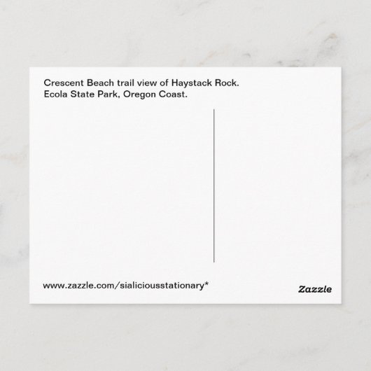 Haystack Rock Oregon Coast Briefkaart (Achterkant)