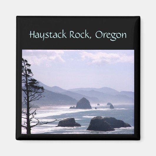 Haystack Rock Oregon Kustmagneet Magneet (Voorkant)
