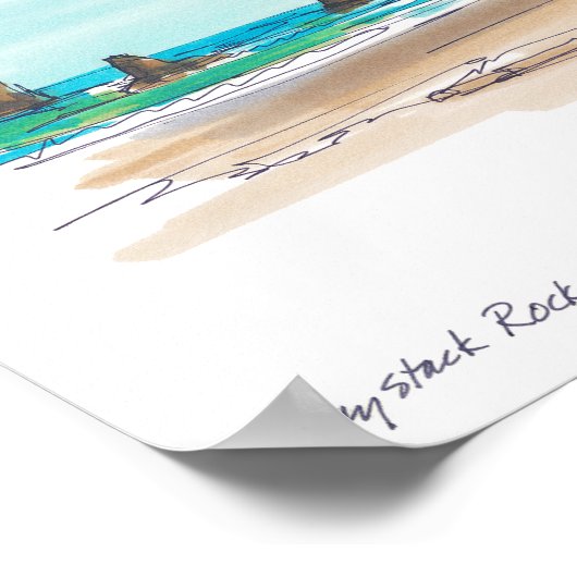 Haystack Rock Poster (Hoek)