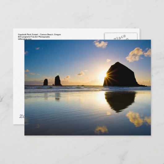 Haystack Rock Sunset - Cannon Beach, Oregon Briefkaart (Voorkant / Achterkant)