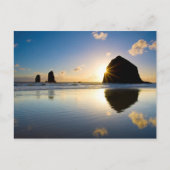 Haystack Rock Sunset - Cannon Beach, Oregon Briefkaart (Voorkant)