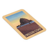 Haystack Rock Vintage Travel Poster Magneet (Rechterzijde)