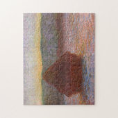 Haystack Thaw Sunset Monet Fine Art Legpuzzel (Verticaal)