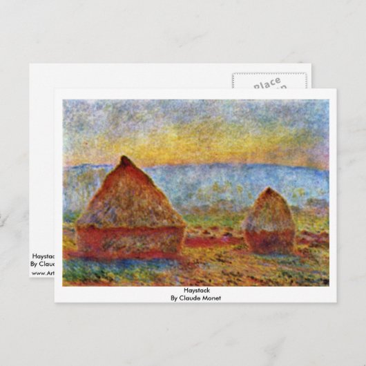 Haystack van Claude Monet Briefkaart (Voorkant / Achterkant)
