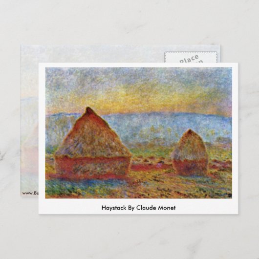 Haystack van Claude Monet Briefkaart (Voorkant / Achterkant)