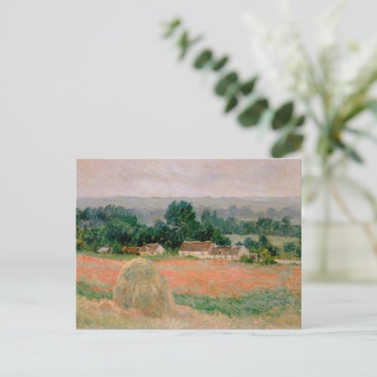 Haystack van Giverny - Claude Monet - 1886 Briefkaart (Staand voorkant)