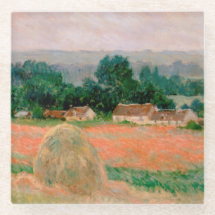 Haystack van Giverny - Claude Monet - 1886 Glazen Onderzetter