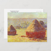 Haystacks aan het einde van de zomer door Monet Br Briefkaart (Voorkant / Achterkant)