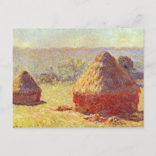 Haystacks aan het einde van de zomer door Monet Br Briefkaart (Voorkant)