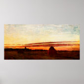 Haystacks bij Chailly op Sunrise,1865 Poster (Voorkant)